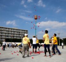 土呂町親善大運動会玉入れ